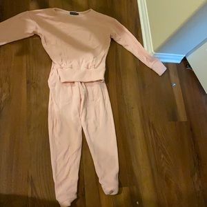 Pink 2 piece Lounge Set